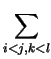 $\displaystyle \sum_{i<j,k<l}^{}$