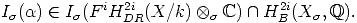 Is(a)  (-  Is(F iH2iDR(X/k)  ox s C)  /~\  H2iB(Xs, Q).  