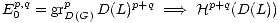  p,q    p       p+q       p+q
E0  = grD(G) D(L)    ===>  H   (D(L))
