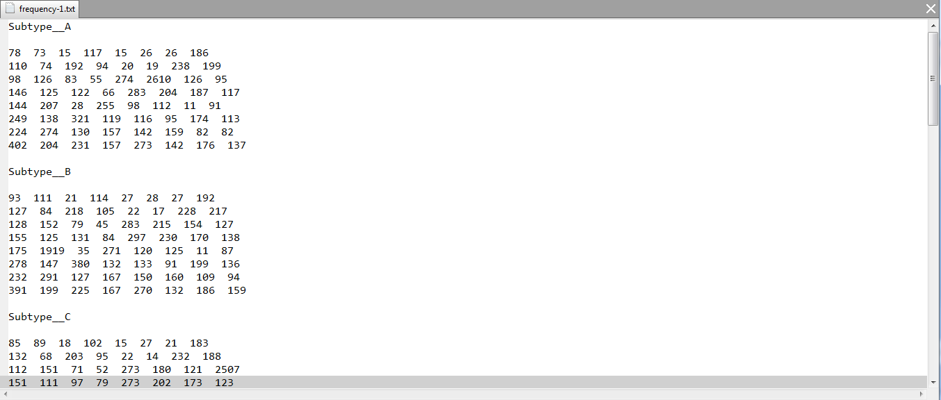 sequence input